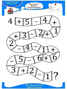 Çocuklar İçin toplam işlemi yaprak testleri 